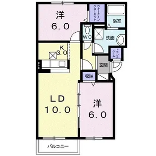 ラフィナートII【3階】の間取り