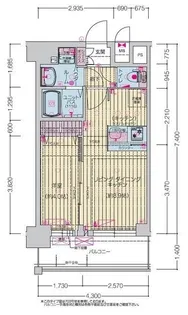 プレリス北巽駅前ラバルス【9階】の間取り