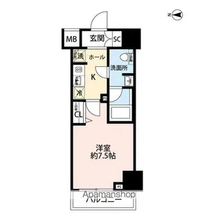 プレール・ドゥーク芝浦【5階】の間取り
