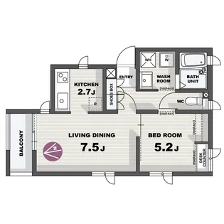 フラット末広【2階】の間取り