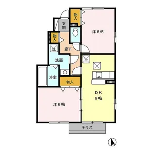 グランドスラム【1階】の間取り