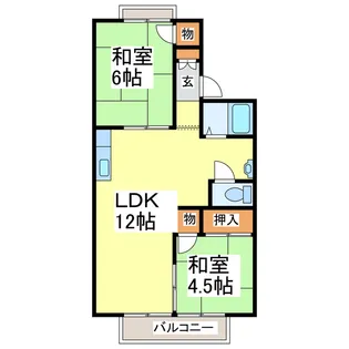 冬築タウン【1階】の間取り