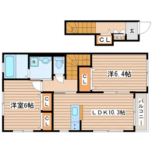 シャルム東【2階】の間取り