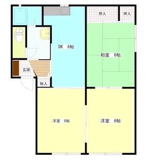 コンフォートハイツ B棟【2階】の間取り