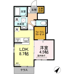 メディオ下松【1階】の間取り