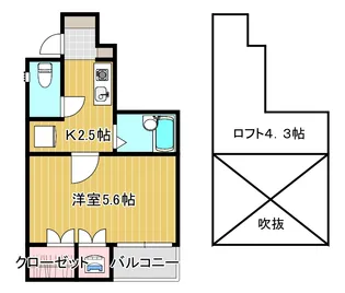 Hide House【2階】の間取り