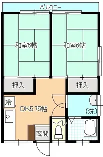コーポしらゆり【2階】の間取り