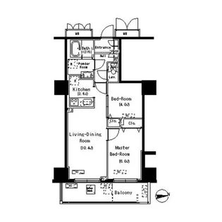 東京都台東区元浅草1【マンション】の間取り
