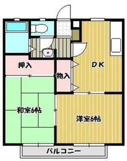 サンビレッジ七番街いちょう棟【2階】の間取り