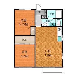 SUNムツミ【2階】の間取り