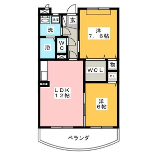 ロジアス大口【2階】の間取り