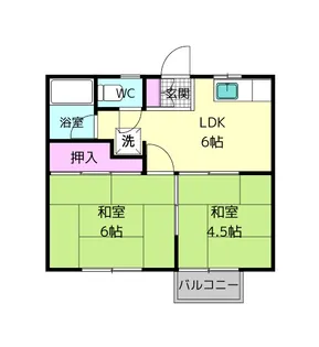 ラブリーハイツ【2階】の間取り