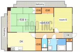 コーポ龍野【2階】の間取り