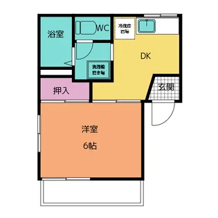 ジュネス八事石坂【2階】の間取り