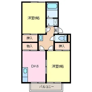 プチ・フルールE【2階】の間取り
