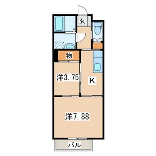 メゾン城西【1階】の間取り