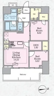東京都八王子市寺町【マンション】の間取り