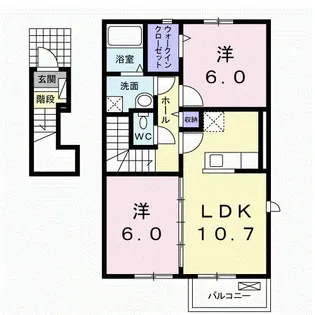 ガーデンハウス六仙寺【2階】の間取り