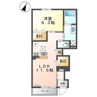 ゴーリュー・駅家【1階】の間取り
