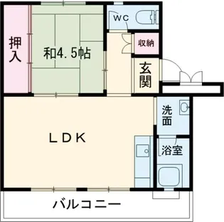 ビレッジハウス吉田宮小路2号棟【1階】の間取り