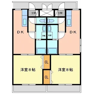 グランディールK【4階】の間取り