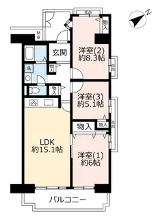 URプラザシティ相模大野【4階】の間取り