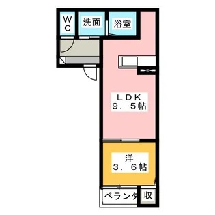 メルヴェイユ大高【1階】の間取り