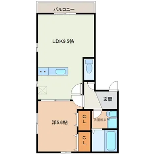 1LDKの間取り画像