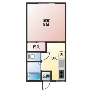 KUSUKUSUハイツ東棟【1階】の間取り