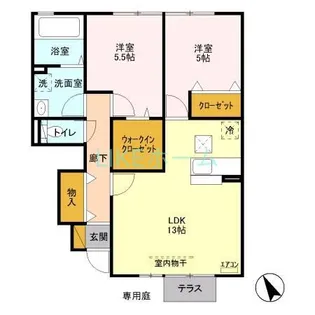 Belle Ville A【1階】の間取り