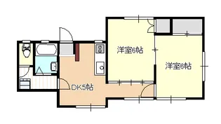 奥谷コーポ【1階】の間取り