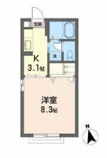 リバージュAKEBONO【1階】の間取り