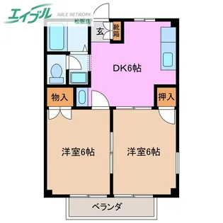 ファミール大口 A棟【1階】の間取り