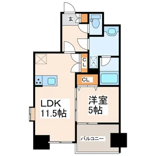 フォーエス新町【5階】の間取り