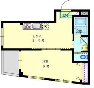 東京都港区高輪2【マンション】の間取り