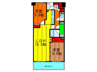 ロイヤルメドウ香里園【6階】の間取り