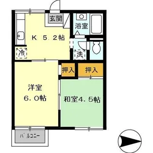 プレジール砂原 弐号館【2階】の間取り