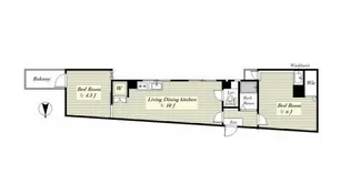 1LDKの間取り画像