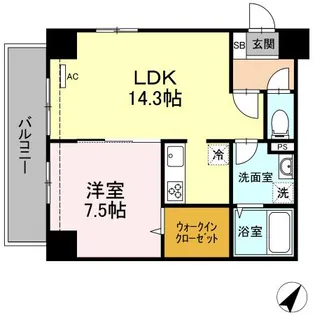 Quarante-deux KITASENDAI【4階】の間取り