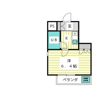 ロイヤルマンションスカイブルー【1階】の間取り