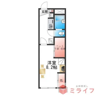 レオパレス北巽駅北【1階】の間取り