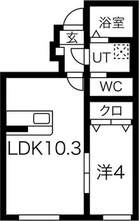 フルールポミエB棟【1階】の間取り