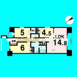 オープンレジデンシア名古屋センタープレイス【8階】の間取り