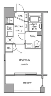レジディア市ヶ谷【7階】の間取り
