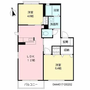 グランシャリオ D棟【2階】の間取り