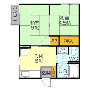プレジール三本松【2階】の間取り