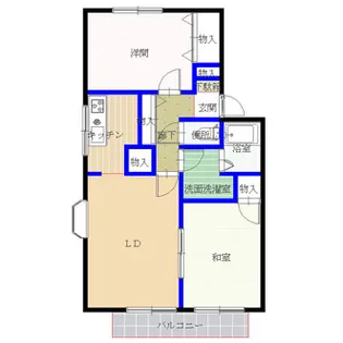 マックブライドハウス A棟【2階】の間取り