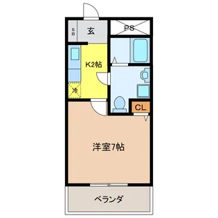 1Kの間取り画像