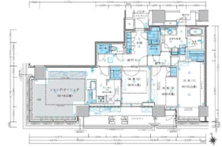 プラウドタワー芝浦【32階】の間取り