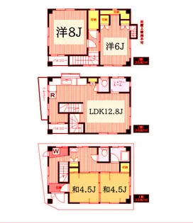 神奈川県横浜市西区東久保町【一戸建】の間取り